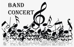Graphic with Band Concert text